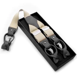 Dual Suspenders Male Men's Button Suspenders Cowhide Spaghetti Strap Fashion Button Braces Strong Clips New 6 Sold Colors