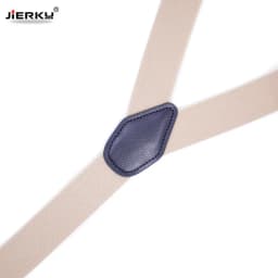 JIERKU Buttons Suspenders Man's Braces Unisex Black Leather Suspenders New Y-Back Ligas Tirantes 3.5*120cm 8 Colors