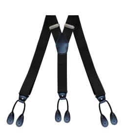 JIERKU Buttons Suspenders Man's Braces Unisex Black Leather Suspenders New Y-Back Ligas Tirantes 3.5*120cm 8 Colors