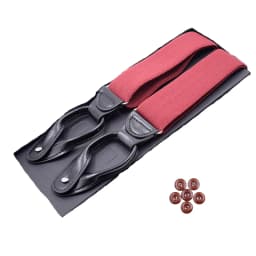 JIERKU Buttons Suspenders Man's Braces Unisex Black Leather Suspenders New Y-Back Ligas Tirantes 3.5*120cm 8 Colors