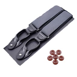 JIERKU Buttons Suspenders Man's Braces Unisex Black Leather Suspenders New Y-Back Ligas Tirantes 3.5*120cm 8 Colors