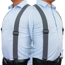 KUNN Men's Perry 1.5 inch Wide Suspender,Elastic Hook End Adjustable Suspenders