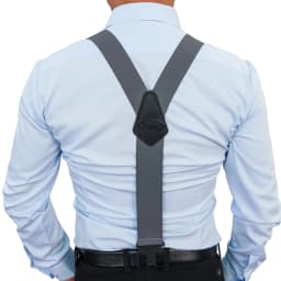 KUNN Men's Perry 1.5 inch Wide Suspender,Elastic Hook End Adjustable Suspenders