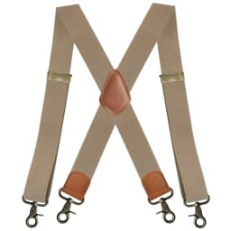 Vintage Suspenders for Men 3.5cm Wide X-Black 4 Bronze Hook Clips Heavy Duty Big Tall Adjustable Elastic Trouser Braces Straps