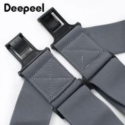1Pc Deepeel 5*120cm Men's Elastic Wide Braces Adult X-type Suspenders with Clips Adjustable Heavy Duty Sport Work Suspender