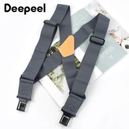 1Pc Deepeel 5*120cm Men's Elastic Wide Braces Adult X-type Suspenders with Clips Adjustable Heavy Duty Sport Work Suspender