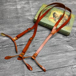 Suspenders For Men Vintage Leather Men's Suspenders Adult Braces 6 Buttons Women's Suspenders Belt Suspenders Man For Pants