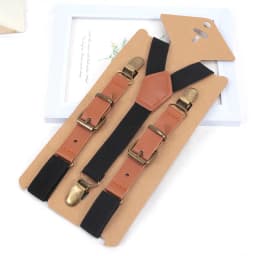Vintage Kids Suspenders Tuxedo Y-back 3 Clips Adjustable Elastic Trouser Braces Children Boys Girls Wedding Party Accessories