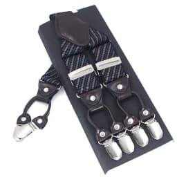 New Men's Suspenders 6clips Fashion Braces Leather Casual Suspensorios Adjustable Belt Strap High Quality Tirantes