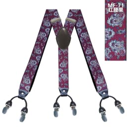 New Men's Suspenders 6clips Fashion Braces Leather Casual Suspensorios Adjustable Belt Strap High Quality Tirantes