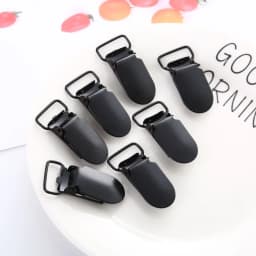 10/20PCS Solid Black Suspender Clips Bed Sheet Clips 14mm Fashionable Suspender Buckle For Easy And Professional Sewing
