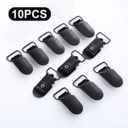 10/20PCS Solid Black Suspender Clips Bed Sheet Clips 14mm Fashionable Suspender Buckle For Easy And Professional Sewing