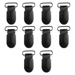 10/20PCS Solid Black Suspender Clips Bed Sheet Clips 14mm Fashionable Suspender Buckle For Easy And Professional Sewing