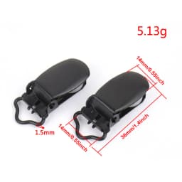 10/20PCS Solid Black Suspender Clips Bed Sheet Clips 14mm Fashionable Suspender Buckle For Easy And Professional Sewing