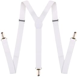 Men's Heavy Duty Suspenders High Elastic Adjustable Braces with 3 Strong Clips for Pants Holder Ideal for Wedding Wear