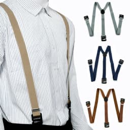 1Pc Deepeel 2.5cm Adult Men's Suspenders Harness Man Invisible 3 Clip Braces Elastic Adjust Strap Suspender Men for Shirts Pants