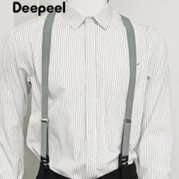 1Pc Deepeel 2.5cm Adult Men's Suspenders Harness Man Invisible 3 Clip Braces Elastic Adjust Strap Suspender Men for Shirts Pants