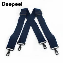 1Pc Deepeel 5*120cm New Fashion Wide Men's Suspender Pants Black Hook Buckle 4 Clip Stretch Male Jockstrap Work Braces Accessory