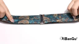 Men's Black Adjustable Suspenders Pre-tied Bowtie Pocket Sqaure Cufflinks Fashion 6 Mental Clips Jacquard Paisley Strapes