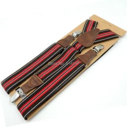 Men's Suspenders 3 clips leather braces adult suspensorio  tirantes hombre father bretelles Grandfather gifts