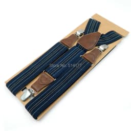 Men's Suspenders 3 clips leather braces adult suspensorio  tirantes hombre father bretelles Grandfather gifts