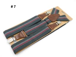 Men's Suspenders 3 clips leather braces adult suspensorio  tirantes hombre father bretelles Grandfather gifts
