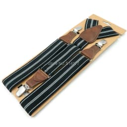 Men's Suspenders 3 clips leather braces adult suspensorio  tirantes hombre father bretelles Grandfather gifts