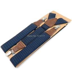 Men's Suspenders 3 clips leather braces adult suspensorio  tirantes hombre father bretelles Grandfather gifts