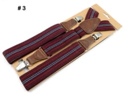 Men's Suspenders 3 clips leather braces adult suspensorio  tirantes hombre father bretelles Grandfather gifts