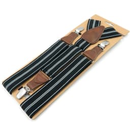 Men's Suspenders 3 clips leather braces adult suspensorio  tirantes hombre father bretelles Grandfather gifts