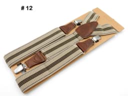 Men's Suspenders 3 clips leather braces adult suspensorio  tirantes hombre father bretelles Grandfather gifts