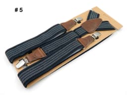 Men's Suspenders 3 clips leather braces adult suspensorio  tirantes hombre father bretelles Grandfather gifts