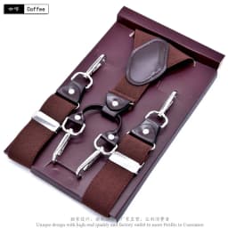 Casual Suspenders 3.5cm*120cm Spanex Elastic Suspenders Men Buckle Belt Y-back Shape Trousers Straps Father's Day Gifts MBD8501