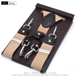 Casual Suspenders 3.5cm*120cm Spanex Elastic Suspenders Men Buckle Belt Y-back Shape Trousers Straps Father's Day Gifts MBD8501