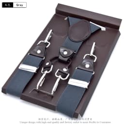 Casual Suspenders 3.5cm*120cm Spanex Elastic Suspenders Men Buckle Belt Y-back Shape Trousers Straps Father's Day Gifts MBD8501