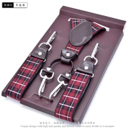 Casual Suspenders 3.5cm*120cm Spanex Elastic Suspenders Men Buckle Belt Y-back Shape Trousers Straps Father's Day Gifts MBD8501