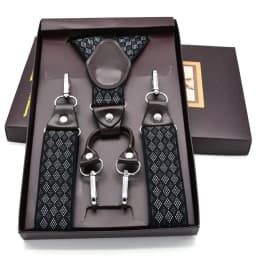 Casual Suspenders 3.5cm*120cm Spanex Elastic Suspenders Men Buckle Belt Y-back Shape Trousers Straps Father's Day Gifts MBD8501