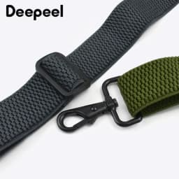 Deepeel 3.8cm Wide Men‘s Elastic Suspenders Black X-Shaped Adjustable Stretch Back Braces with 4 Clip Plastic Connect Clasps