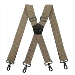 Deepeel 3.8cm Wide Men‘s Elastic Suspenders Black X-Shaped Adjustable Stretch Back Braces with 4 Clip Plastic Connect Clasps