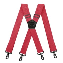 Deepeel 3.8cm Wide Men‘s Elastic Suspenders Black X-Shaped Adjustable Stretch Back Braces with 4 Clip Plastic Connect Clasps