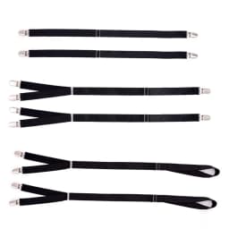 1 Pair Shirt Stays Holders for Men Military Police Adjustable Elastic Leg Suspenders Straps Non Slip Shirt Tucker Sock Garters