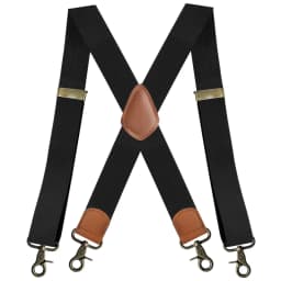 Vintage Suspenders for Men Heavy Duty Big and Tall X-Back 4 Snap Hooks Adjustable Elastic Trouser Braces, Gift for Dad Husband