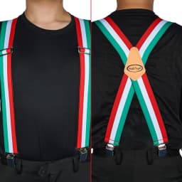MELOTOUGH Men's Suspenders Clip Heavy Duty Braces for men Big and Tall Work suspenders Elastic Suspenders for Pants Mexican Flag