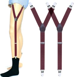 1 Pair Men's Shirt Holders Stays Y-Shaped Adjustable Elastic Leg Suspenders Straps Non-slip 3 Metal Clips Sock Garter Clamps