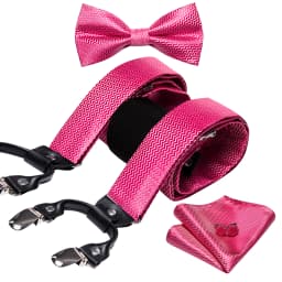Fashion Paisley Green Silk Men Suspender Bowtie Handkerchief Cufflinks Set Y-Shape 6 Clips Party Wedding Business Barry.Wang