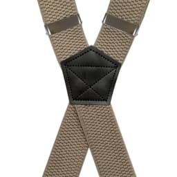 Heavy Duty Suspenders for Men Work Outdoor 3.8cm X-Back with 4 Strong Clips Adjustable Elastic Trouser Braces Strap Belts Navy