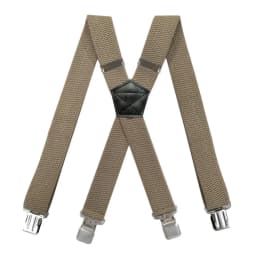 Heavy Duty Suspenders for Men Work Outdoor 3.8cm X-Back with 4 Strong Clips Adjustable Elastic Trouser Braces Strap Belts Navy