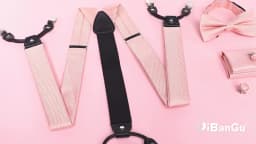 DiBanGu Fashion Wedding Party Suspeder for Man Adjustable Braces Bowtie Handkerchief Metal Clips Y back Elastic Wide Strap Sets