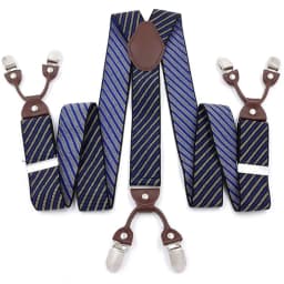 Heavy Duty Suspenders for Men Formal Casual Work 3.5cm Wide Y-Back 6 Clips Adjustable Elastic Trouser Braces Mens Fashion Gifts