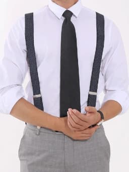 Heavy Duty Suspenders for Men Formal Casual Work 3.5cm Wide Y-Back 6 Clips Adjustable Elastic Trouser Braces Mens Fashion Gifts
